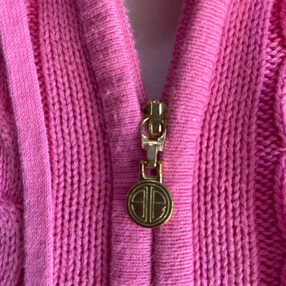 (Sold) Lilly Pulitzer Cable Knit Hoodie Sweater - Picture 6 of 10